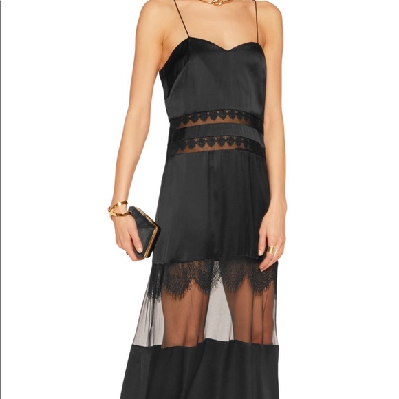 self portrait black maxi dress